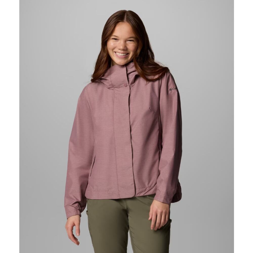 Columbia Womens Lillian Ridge II Short Jacket XS Purple Fig Hood Lightweight NWT